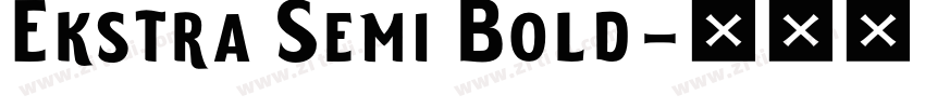 Ekstra Semi Bold字体转换